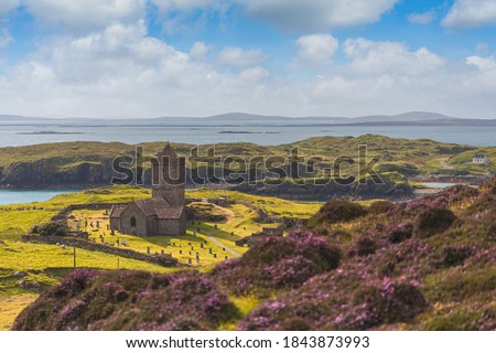 St Clements Church near Roghadal south of Leverburgh, Isle of Harris, Outer Hebrides, Scotland Royalty-Free Stock Photo #1843873993