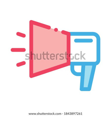 webshop loudspeaker advertising icon vector. webshop loudspeaker advertising sign. color symbol illustration