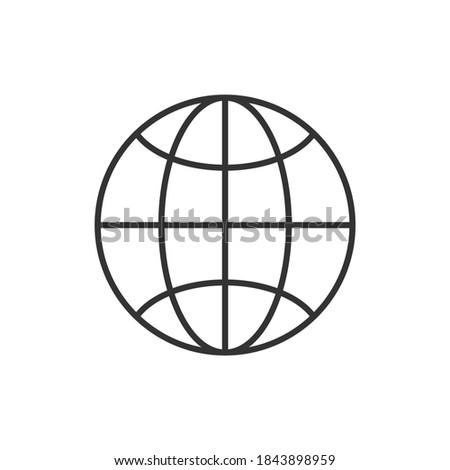 Globe icon vector. Planet earth icon. Vector black icon.