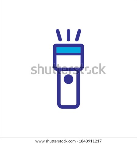torch icon, vector, template, color style design