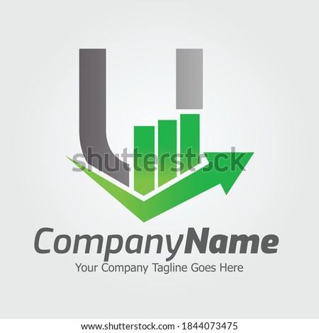 Letter U vector logo template, Colorful Letter U logo, Financial Company Logo, Financial Institute Advisors Logo Design Template Vector Icon