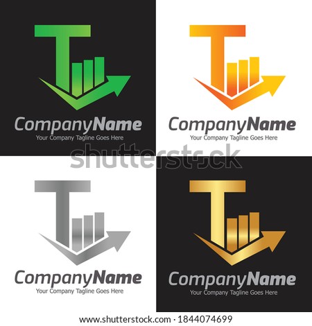 Letter T vector logo template, Colorful Letter T logo, Financial Company Logo, Financial Institute Advisors Logo Design Template Vector Icon