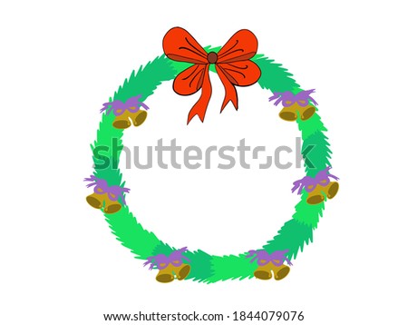 Christmas Wreath Art Decoration. Wreath Christmas clip art collection