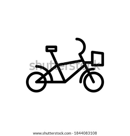 Bicycle icon vector outline style.