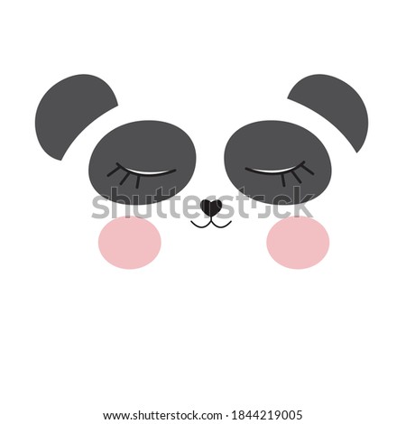 Cute panda mask background. Vector illustration EPS10
