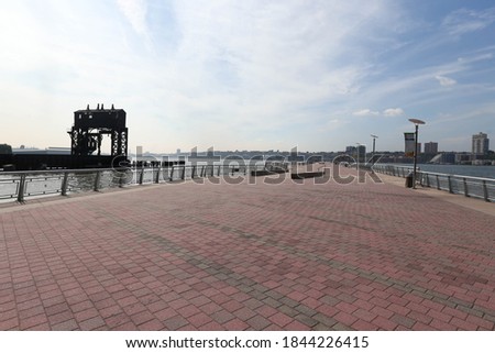 These are photos of a pier in Manhattan. 
