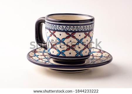 Traditional mexican cup of talavera Royalty-Free Stock Photo #1844233222