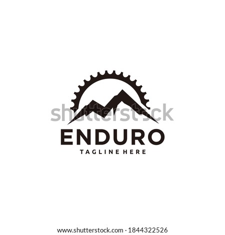 Mountain bike/cycle enduro logo design gear/chain combination