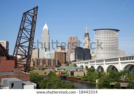 View of the skyline of Cleveland, Ohio.