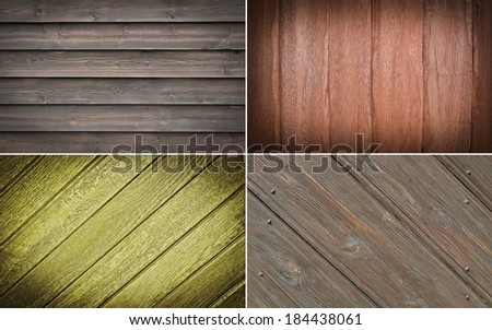 set Wood texture. Lining boards wall. Wooden background pattern. 