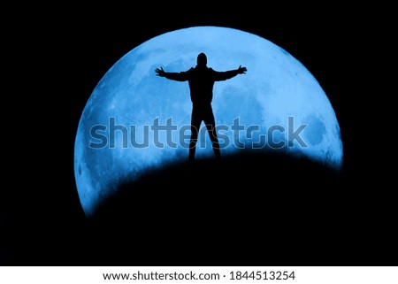 Blue Moon - Elements of this image furnished by NASA