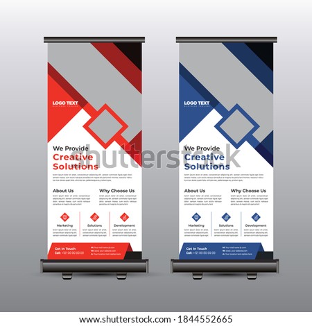 Business Roll Up. Standee Design. Banner Template. Vector illustration
