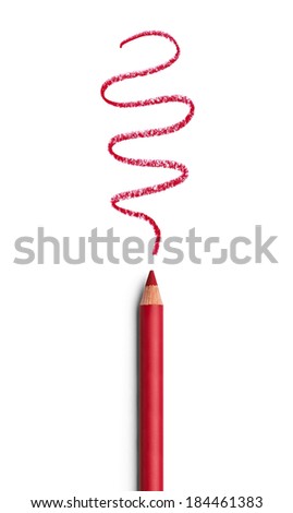 close up of  an eyeliner on white background
