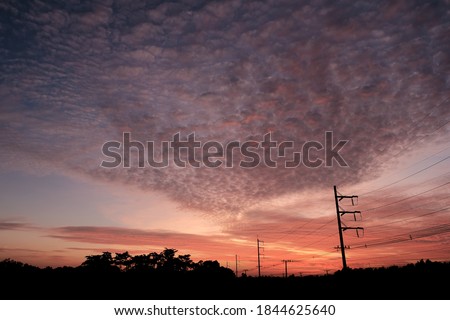 Landscape pictures of the sunset sky