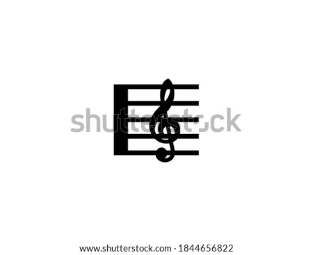Musical score vector icon. Isolated musical score illustration