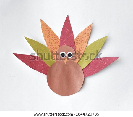 Cute Turkey Craft for Kids Patterned Paper Thanksgiving Art Project for Children Family Activity Holiday Decoration Fun and Easy Crafts Simple Ideas