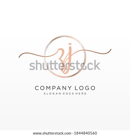 Initial ZJ beauty monogram and elegant logo design, handwriting logo of initial signature, wedding, fashion, floral and botanical with creative template.