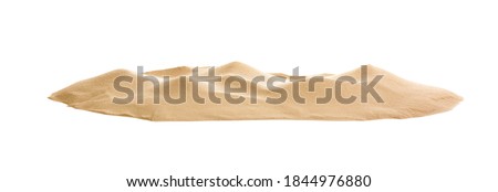 Pile of dry beach sand on white background Royalty-Free Stock Photo #1844976880
