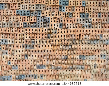 Orange background or texture, brick wall