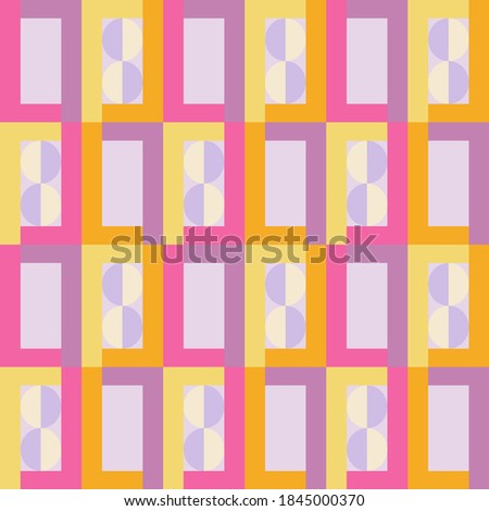 Pastel colors vector seamless pattern. Geometric mosaic art print. Abstract vector background. Creative graphic design template. Wallpaper, fabric, textile, wrapping paper.