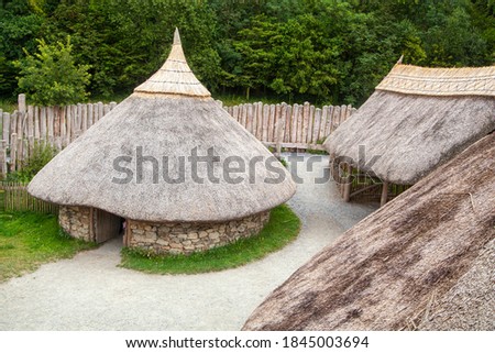 Former residences of the old inhabitants of Ireland Royalty-Free Stock Photo #1845003694