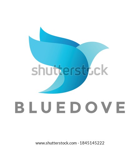 Blue Bird Business logo vector 