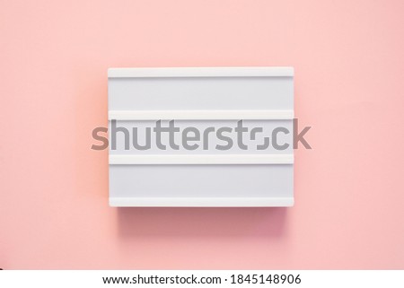 blank lightbox on pink background