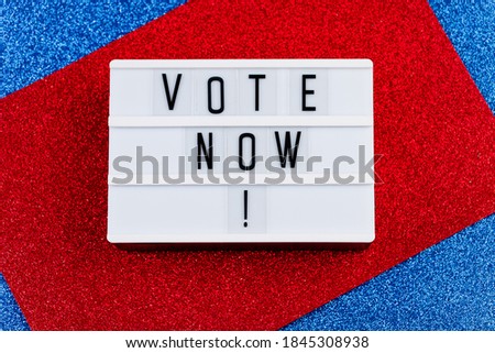 USA Election Day - November 3, 2020. Voting concept. Sign on a red and blue background.