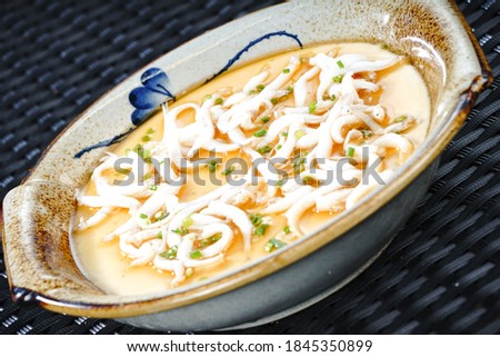Chinese Steamed eggs with silver carp