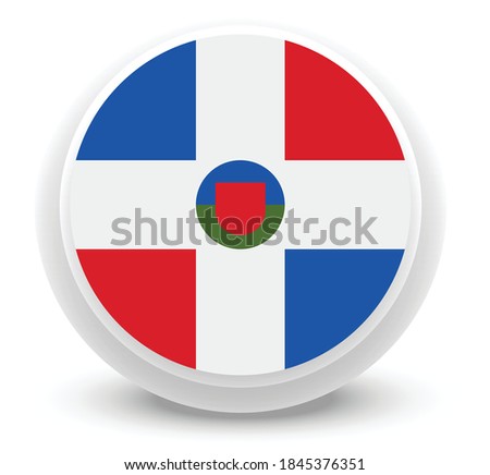 Vector - dominican republic Flag Button Icon