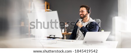 Video Conference Online Interview Business Call Or Chat Royalty-Free Stock Photo #1845419542