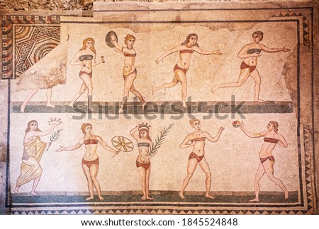 The Bikini Girls Roman Mosaic