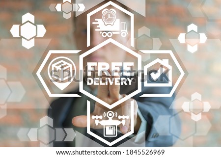 Free Delivery Concept. Modern Automatic Shipping Retail Technology.