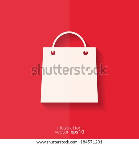 Shopping basket icon. Flat design.