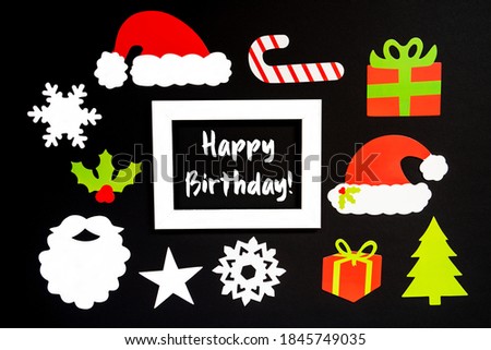 Frame, Christmas Decoration Accessories, Text Happy Birthday