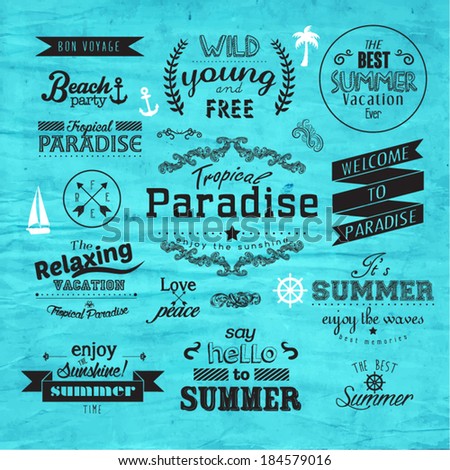 Vintage Typography Summer Holiday Badge Design
