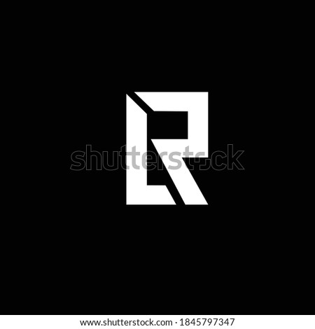 Creative Professional Trendy and Minimal Letter LR Logo Design in Black and White Color, Initial Based Alphabet Icon Logo in Editable Vector Format