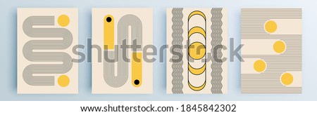 Modern abstract covers set, minimal covers design. Colorful geometric background, vector illustration. Royalty-Free Stock Photo #1845842302