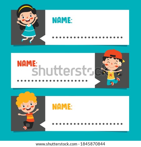 Name Tags For School Children Royalty-Free Stock Photo #1845870844
