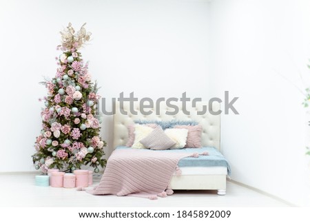 christmas decor in a room, indoor