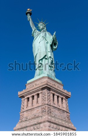 The Statue of Liberty - a monument symbolising the United States at Manhatten New York