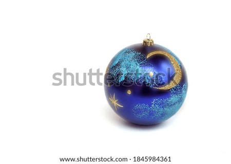 ball christmas tree decoration on white background