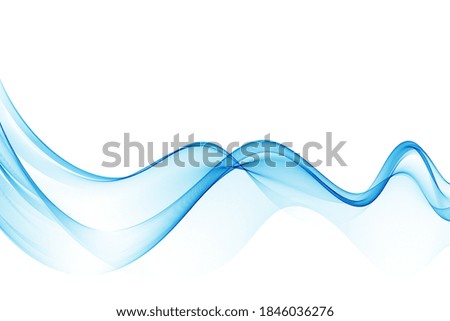 
Blue flow waves Abstract background of blue smoky waves