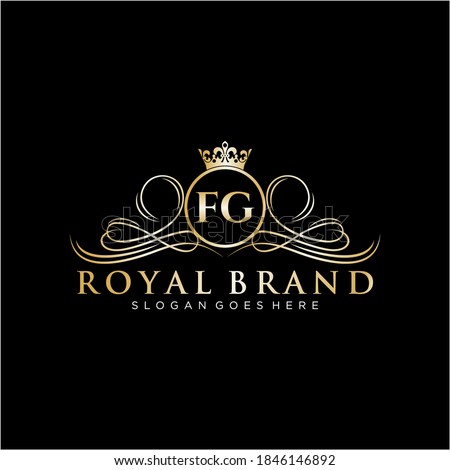 FG Letter Initial Luxurious Brand Logo Template.