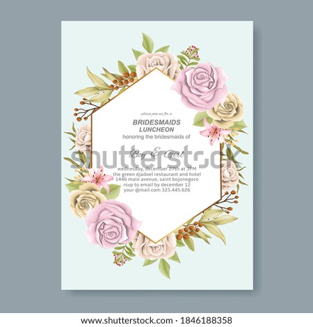 Elegant beautiful floral wedding invitation