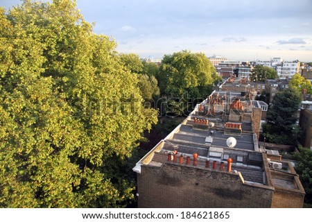 Kensington from above London