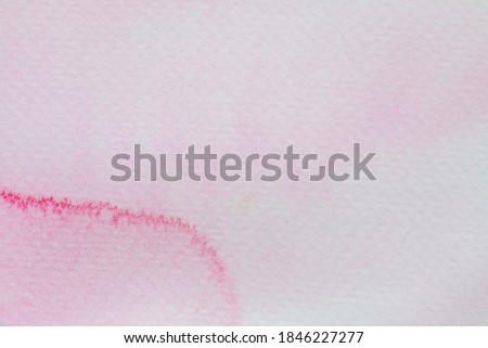 Pink water color background and copy space