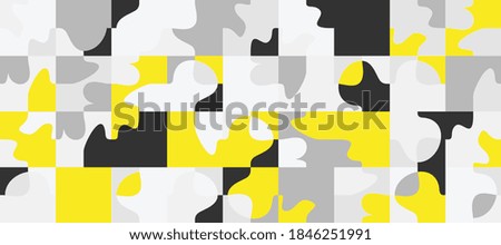 Abstract geometric seamless pattern made with camouflage shapes. Geometric mosaic composition, useful for web design, business card, invitation, poster, textile print, background.