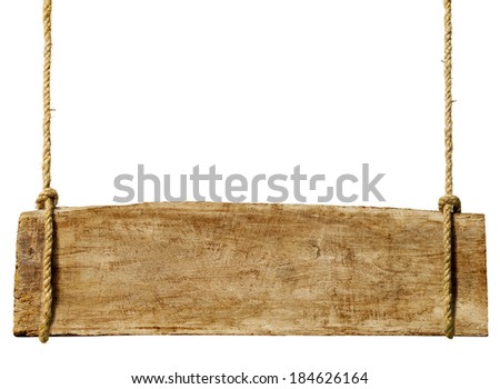 Hanging Wooden Sign