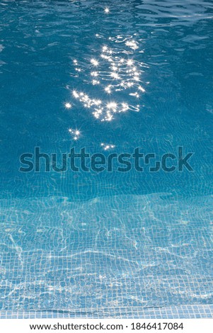 Refreshing blue water in a full pool